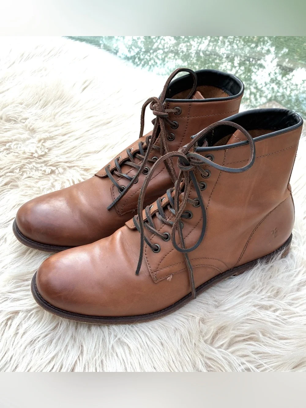 Frye Mens Tyler Flex Lace Up Leather Boots Sz 12
